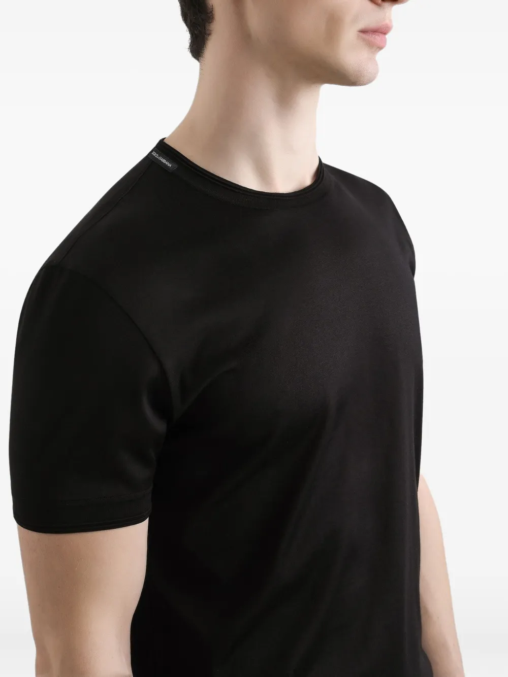 Dolce & Gabbana Zijden T-shirt Zwart