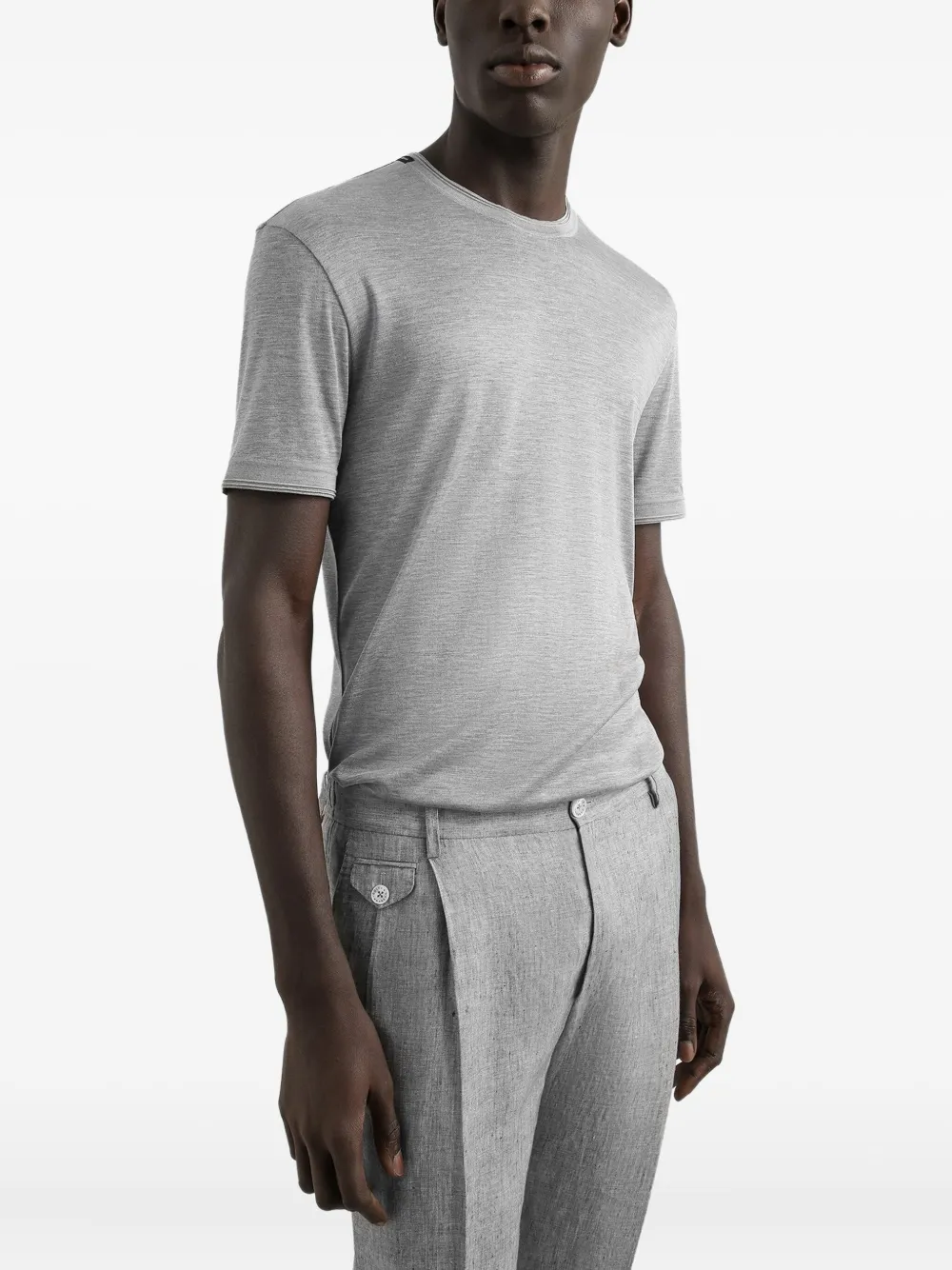 Dolce & Gabbana Zijden T-shirt Grijs