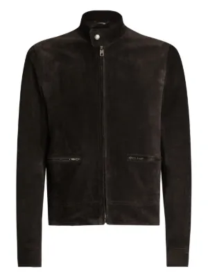Dolce & Gabbana zip-up Leather Jacket | Black | FARFETCH ZA