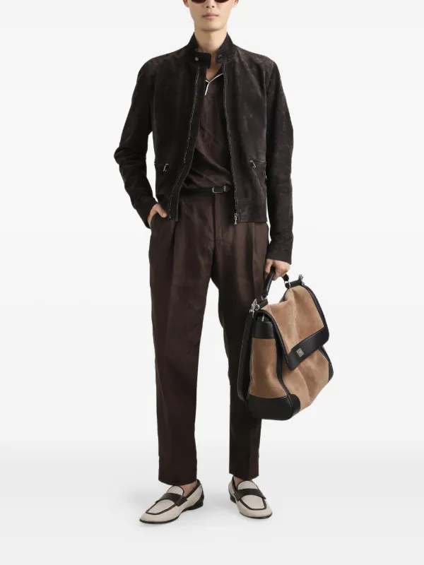 Dolce & Gabbana Suede Jacket | Brown | FARFETCH VN