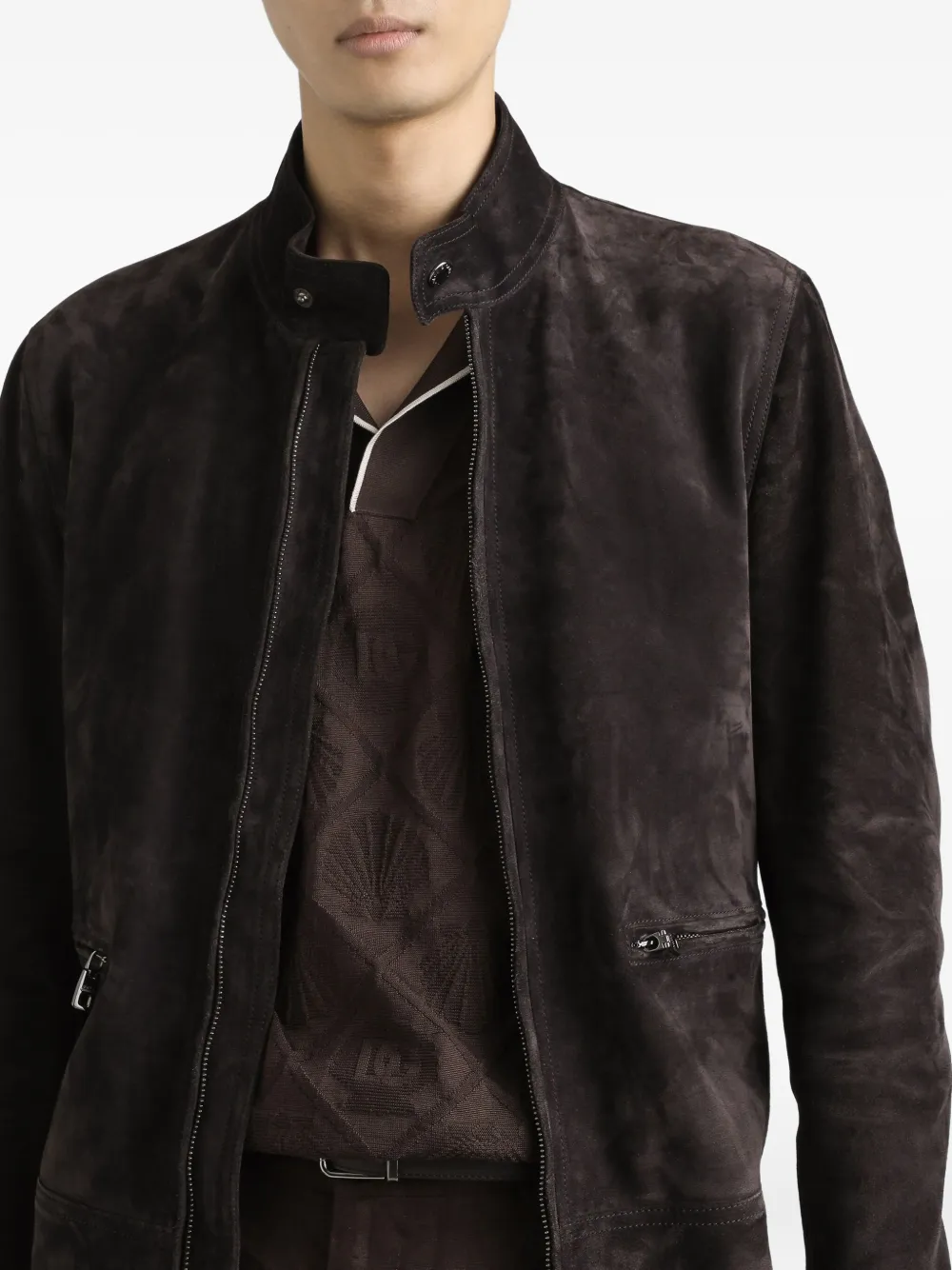 Dolce & Gabbana Suède jack Bruin
