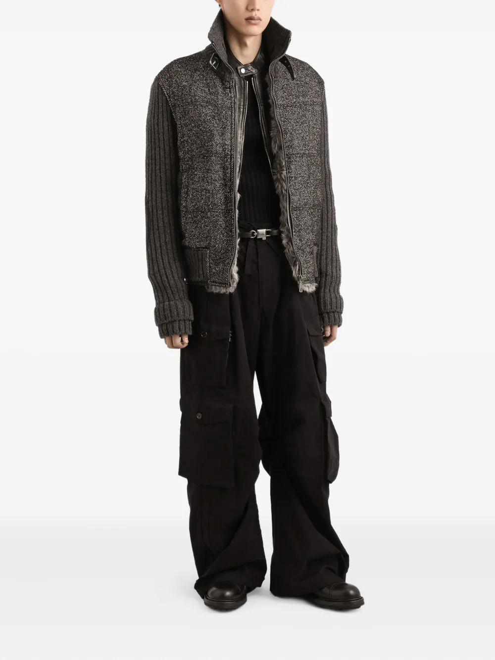 Dolce & Gabbana zip-fastening pocketed leather jacket | Leather Jackets | Image 2