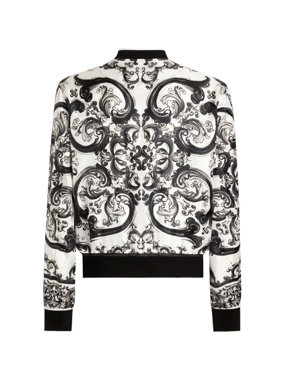 Dolce & Gabbana Bomberjack met Maiolica-patroon Wit