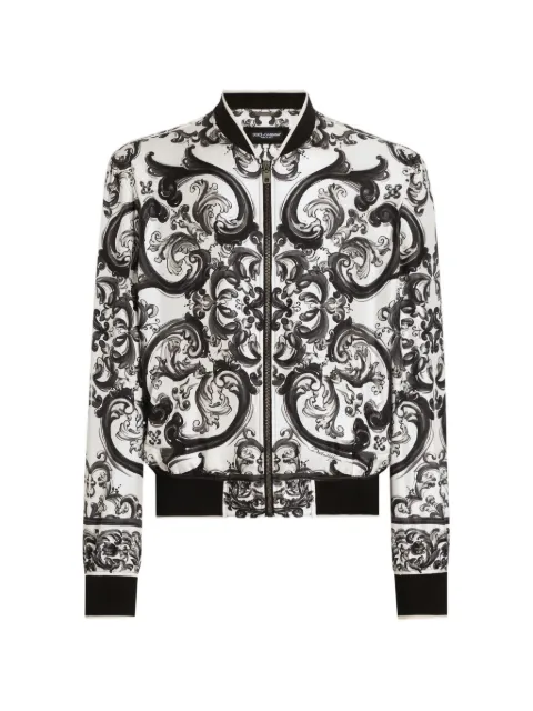 Dolce & Gabbana bomberjakke med maiolica-mønster