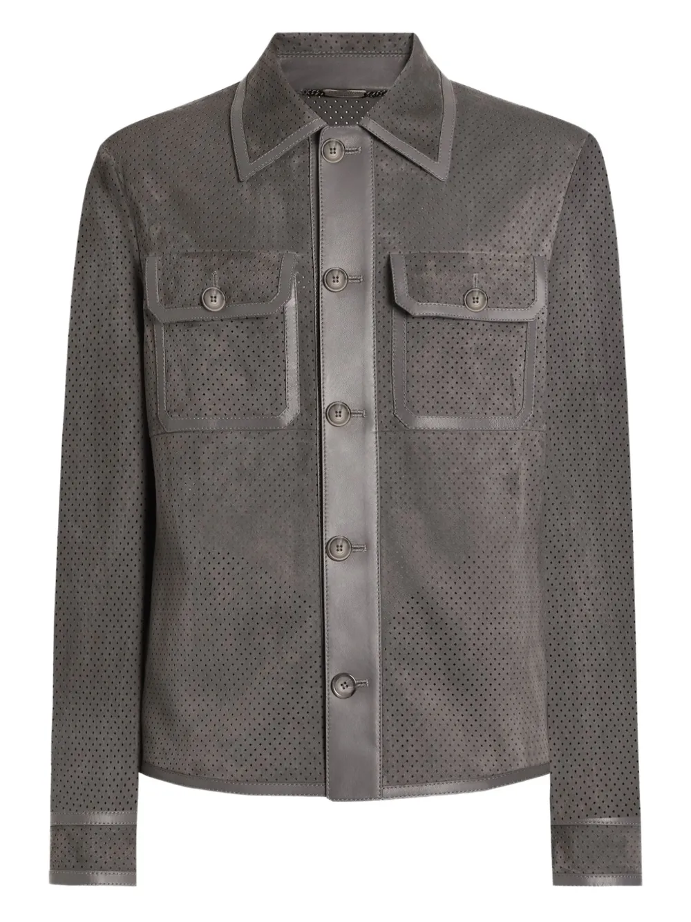 Dolce & Gabbana lamb-suede jacket | Grey | Image 1