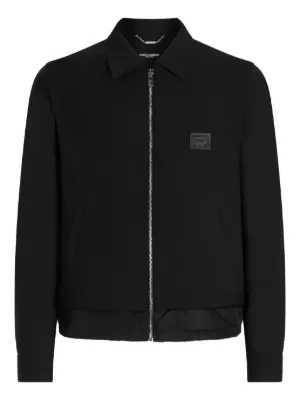 DOLCE&GABBANA ジャケット（その他） 黒 2007525E0056 Dolce&Gabbana - Logo hooded leather jacket Dolce & Gabbana