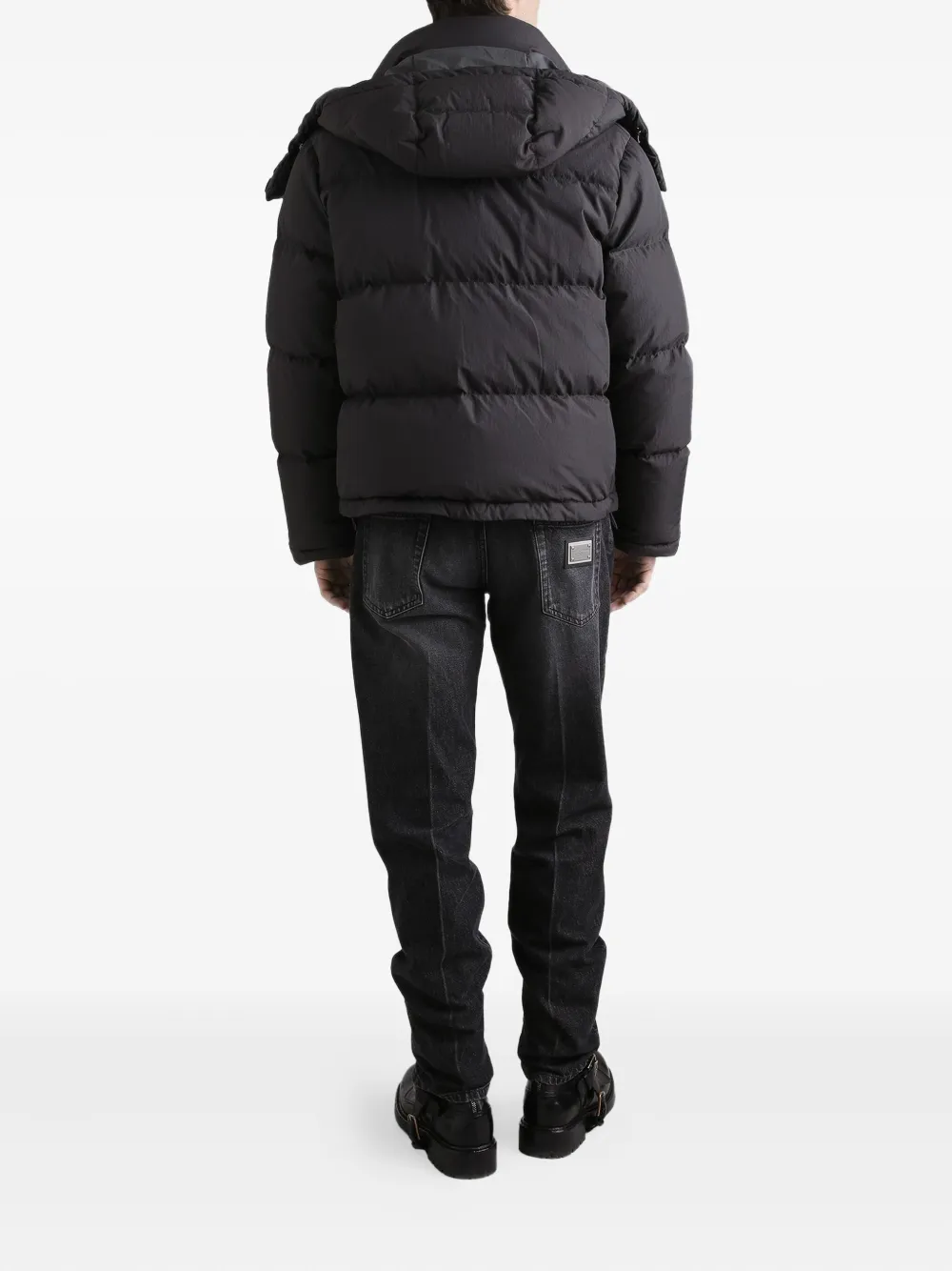 Dolce & Gabbana Donsjack met capuchon Grijs