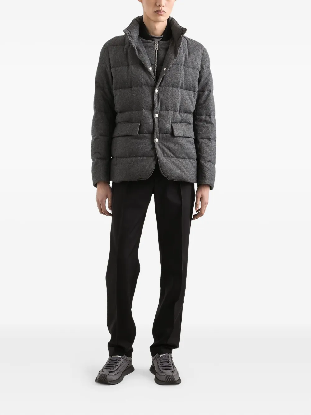 Dolce & Gabbana Gewatteerd donsjack Grijs