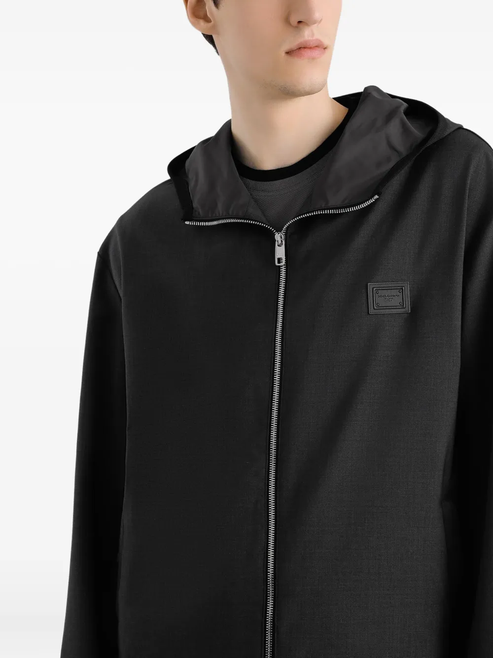 Dolce & Gabbana Jack met capuchon en rits Grijs