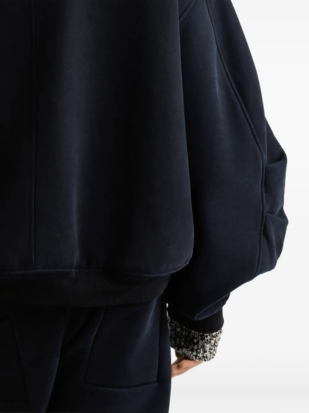 Dolce & Gabbana Hoodie met rits en afwerking van bont Zwart