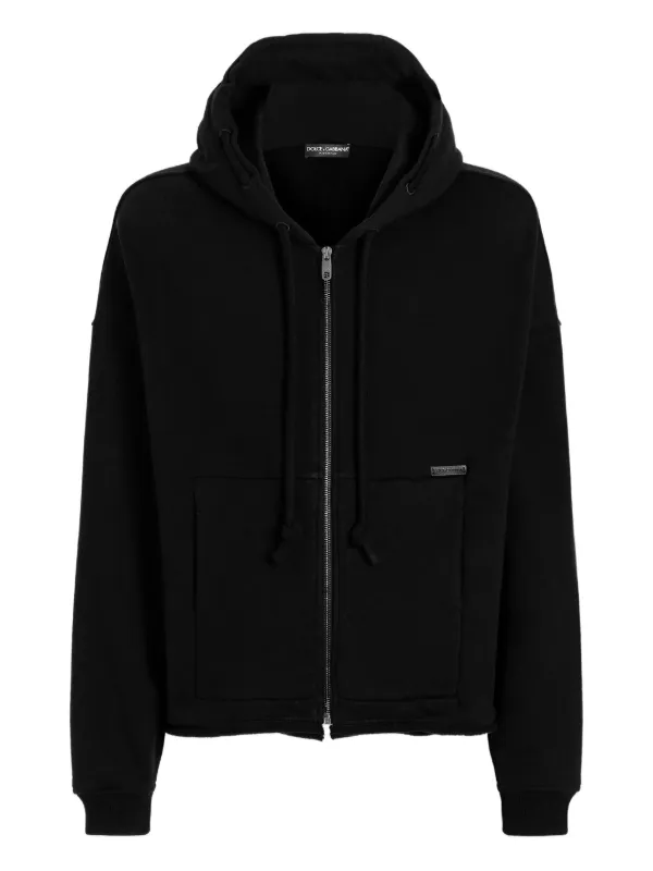 Dolce & Gabbana Moletom De Algodão Com Capuz | Preto | FARFETCH BR