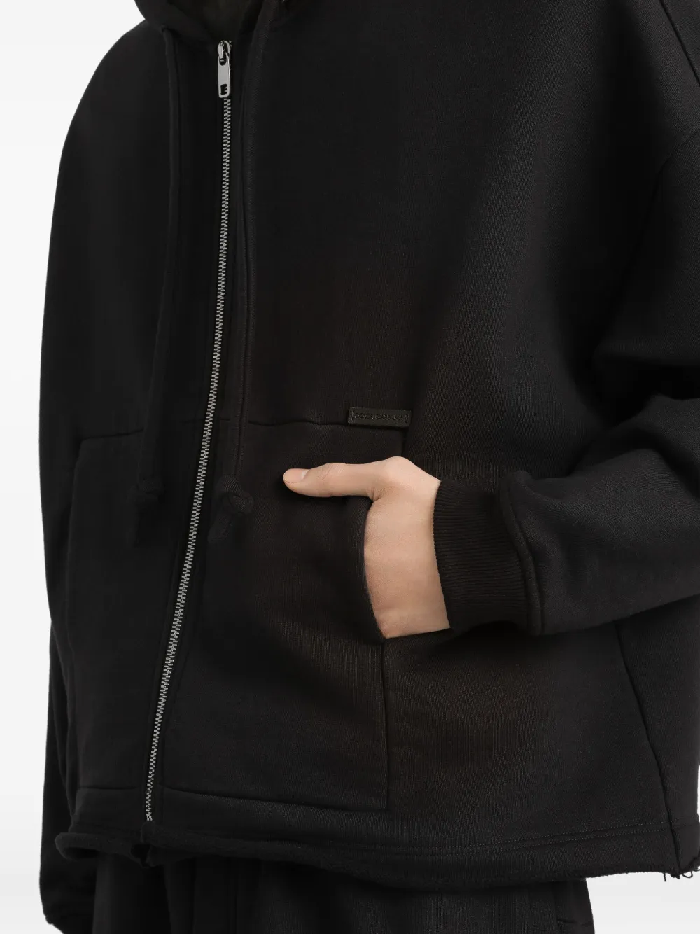 Dolce & Gabbana Katoenen hoodie met rits Zwart