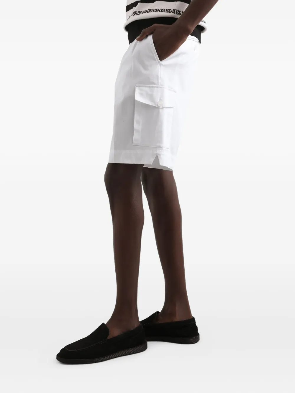 Dolce & Gabbana Geplooide cargo shorts Wit