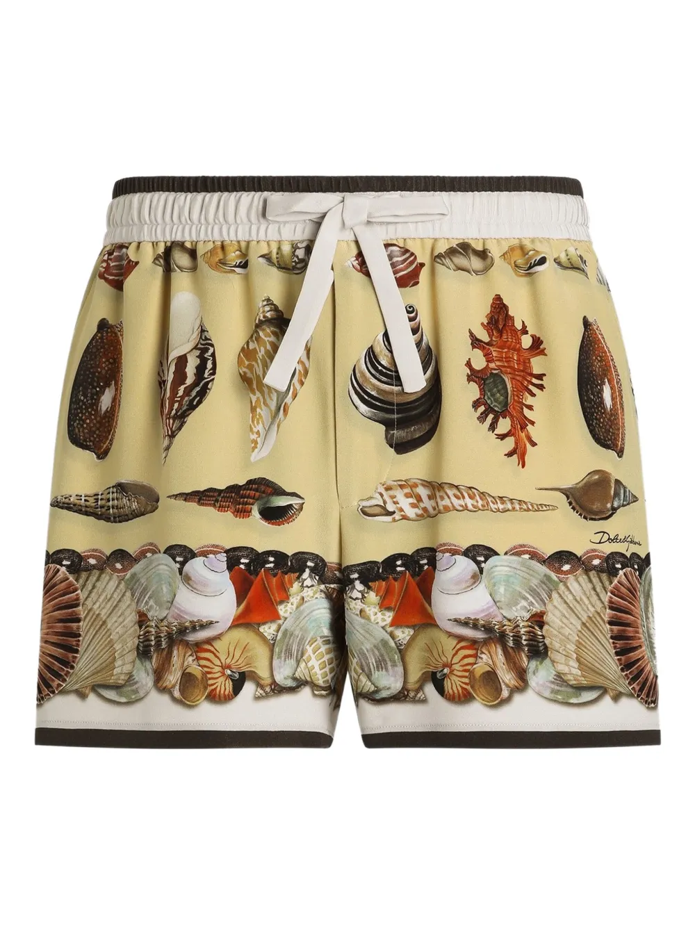 Dolce & Gabbana shell-print bermuda shorts - Yellow