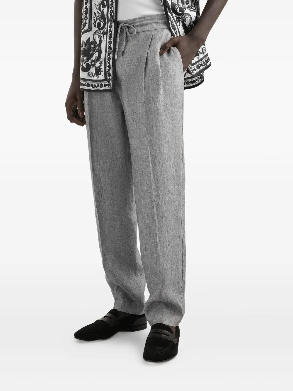 Dolce & Gabbana Linnen broek Grijs