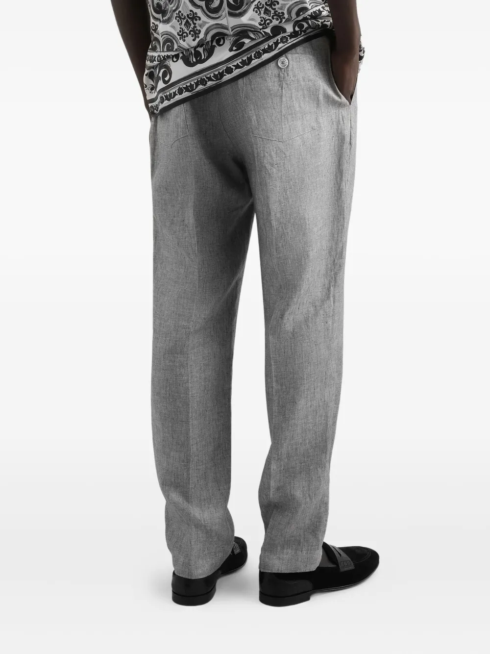 Dolce & Gabbana Linnen broek Grijs