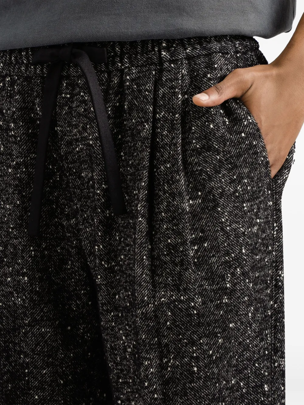 Dolce & Gabbana Side-pockets Drawstring Trousers In Black