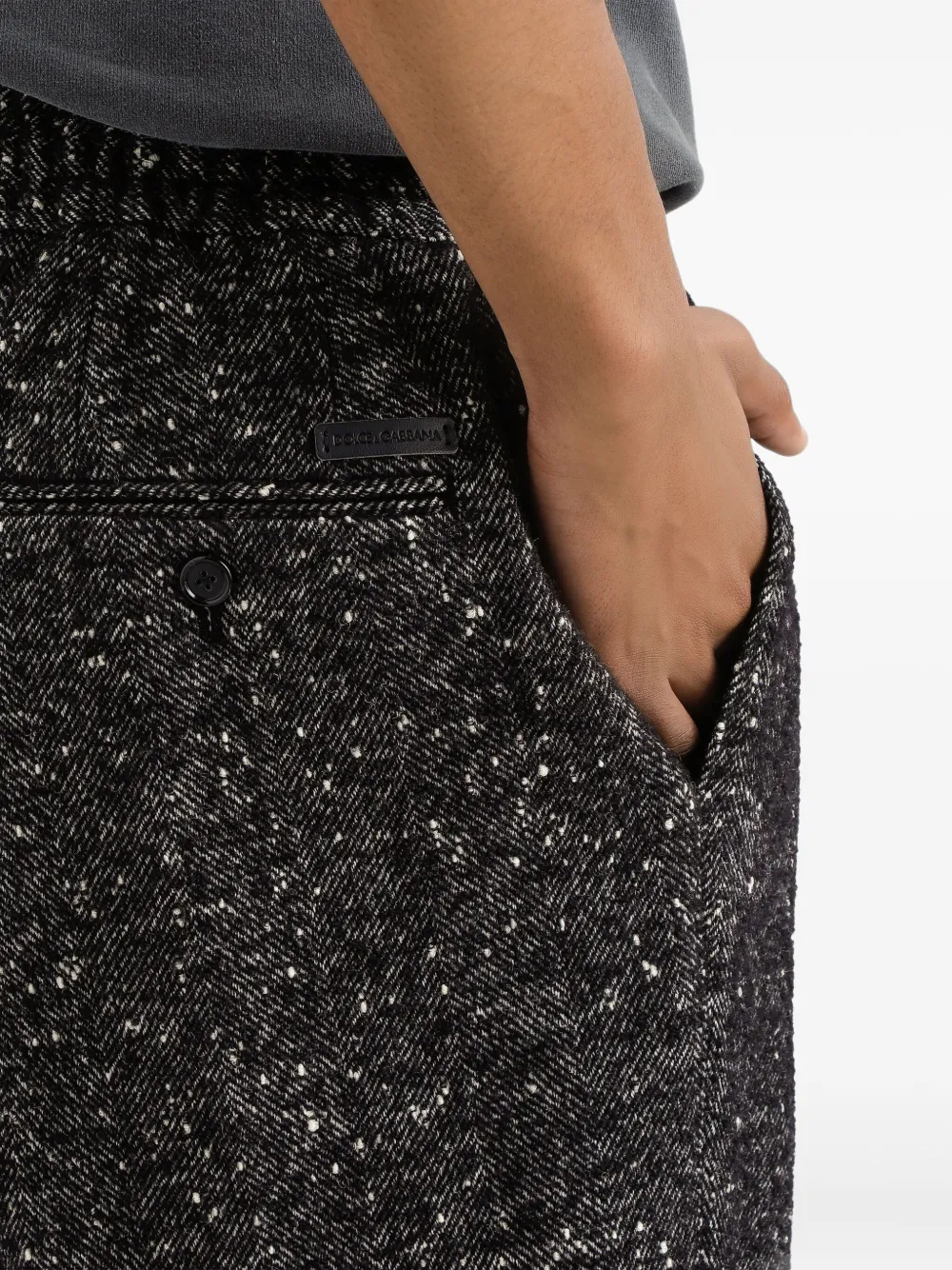 Dolce & Gabbana Side-pockets Drawstring Trousers In Black