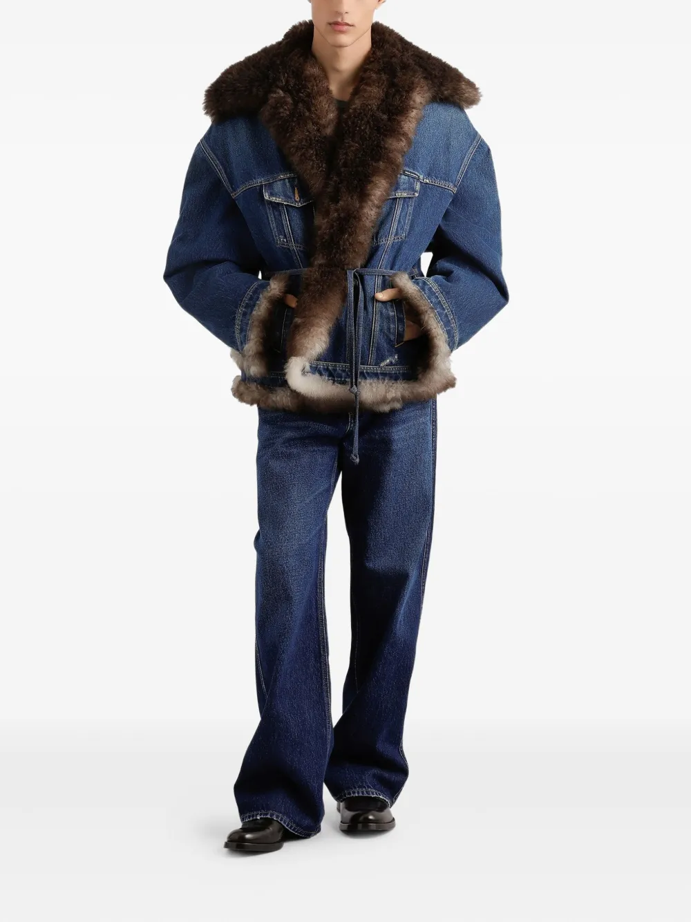 Dolce & Gabbana Jeans met vijf zakken en logoplakkaat - Blauw