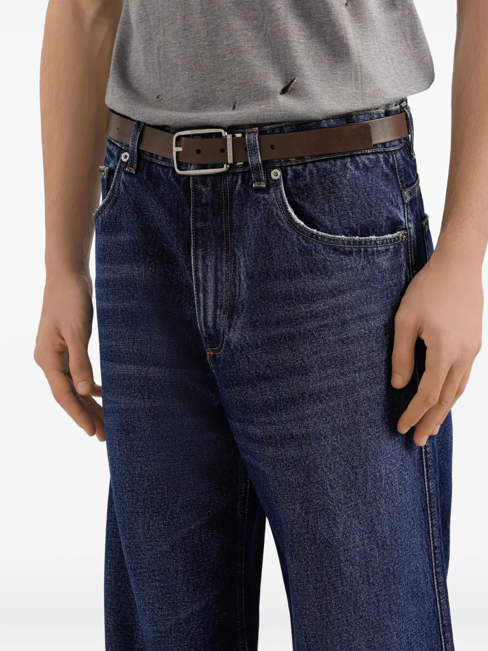 Dolce & Gabbana Jeans met vijf zakken en logoplakkaat Blauw