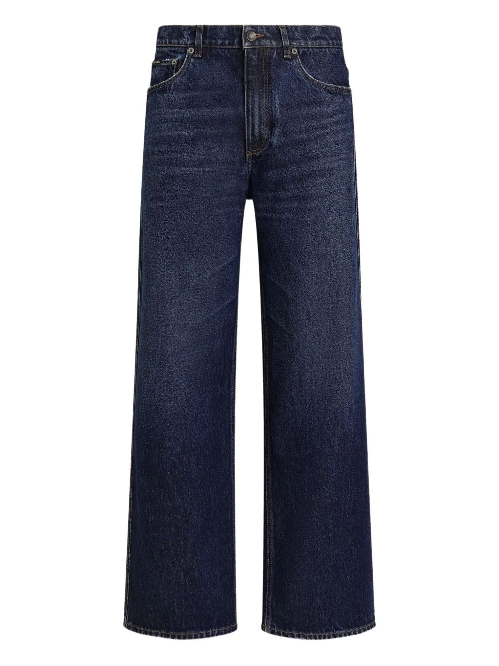 Dolce & Gabbana five-pocket logo-plaque jeans | Blue | Image 1