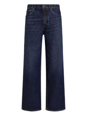 Gucci logo-patch Straight Jeans | Blue | FARFETCH