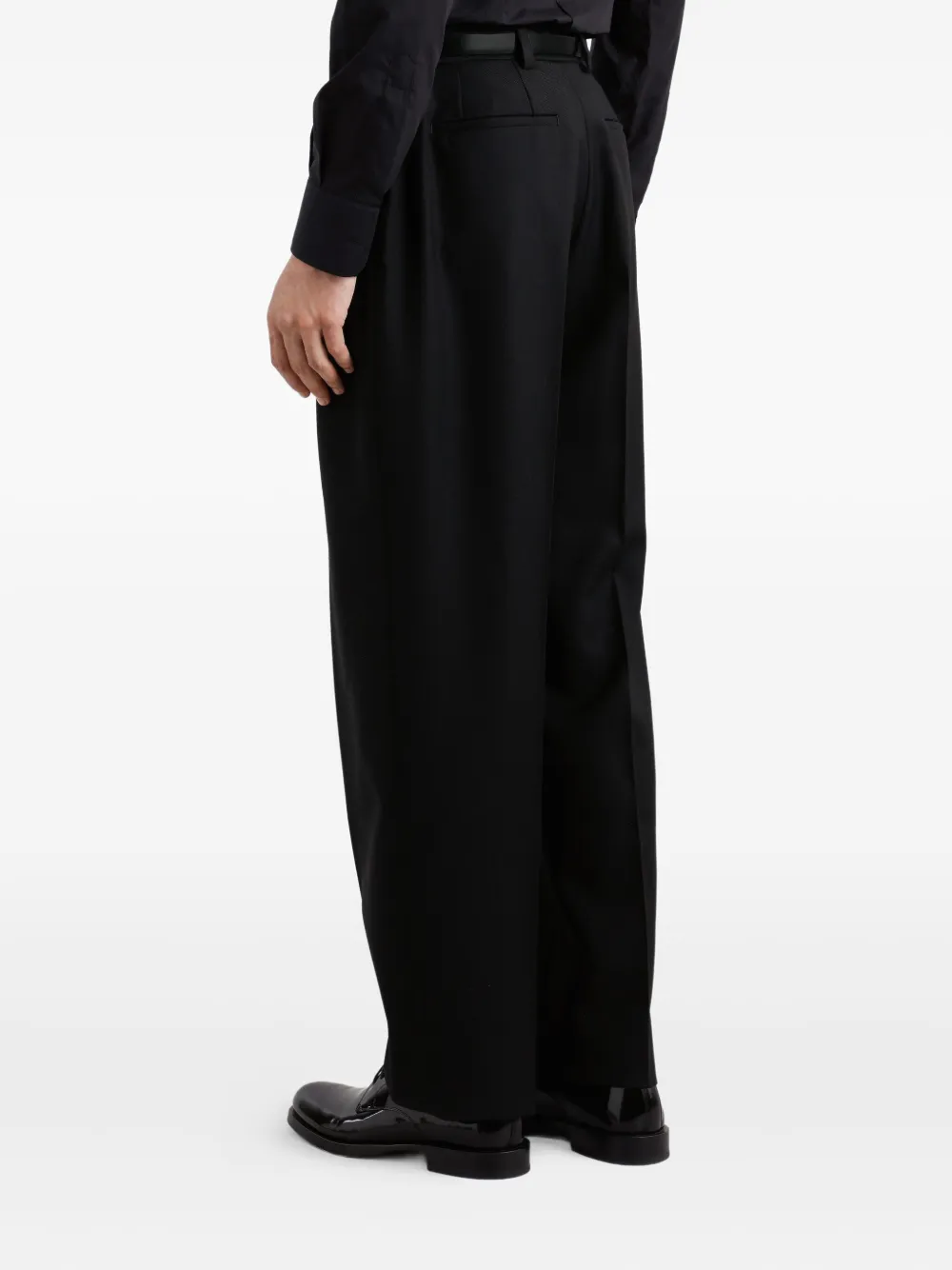 Dolce & Gabbana Wollen plooibroek Zwart