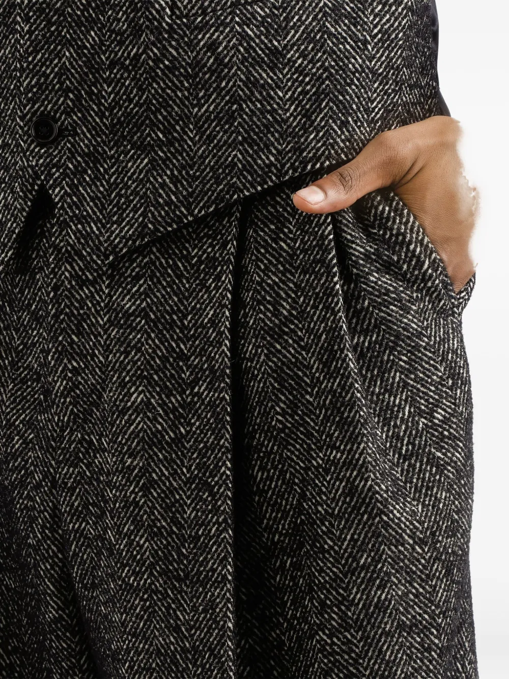 Dolce & Gabbana Plooibroek met visgraatpatroon Grijs