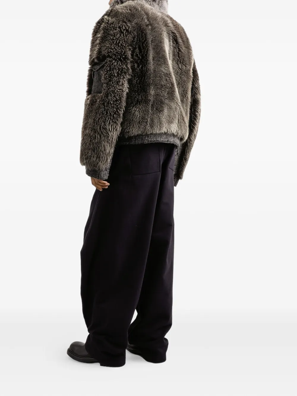 Dolce & Gabbana Men Sweatpants With Elastic Waist And Inserts In Black