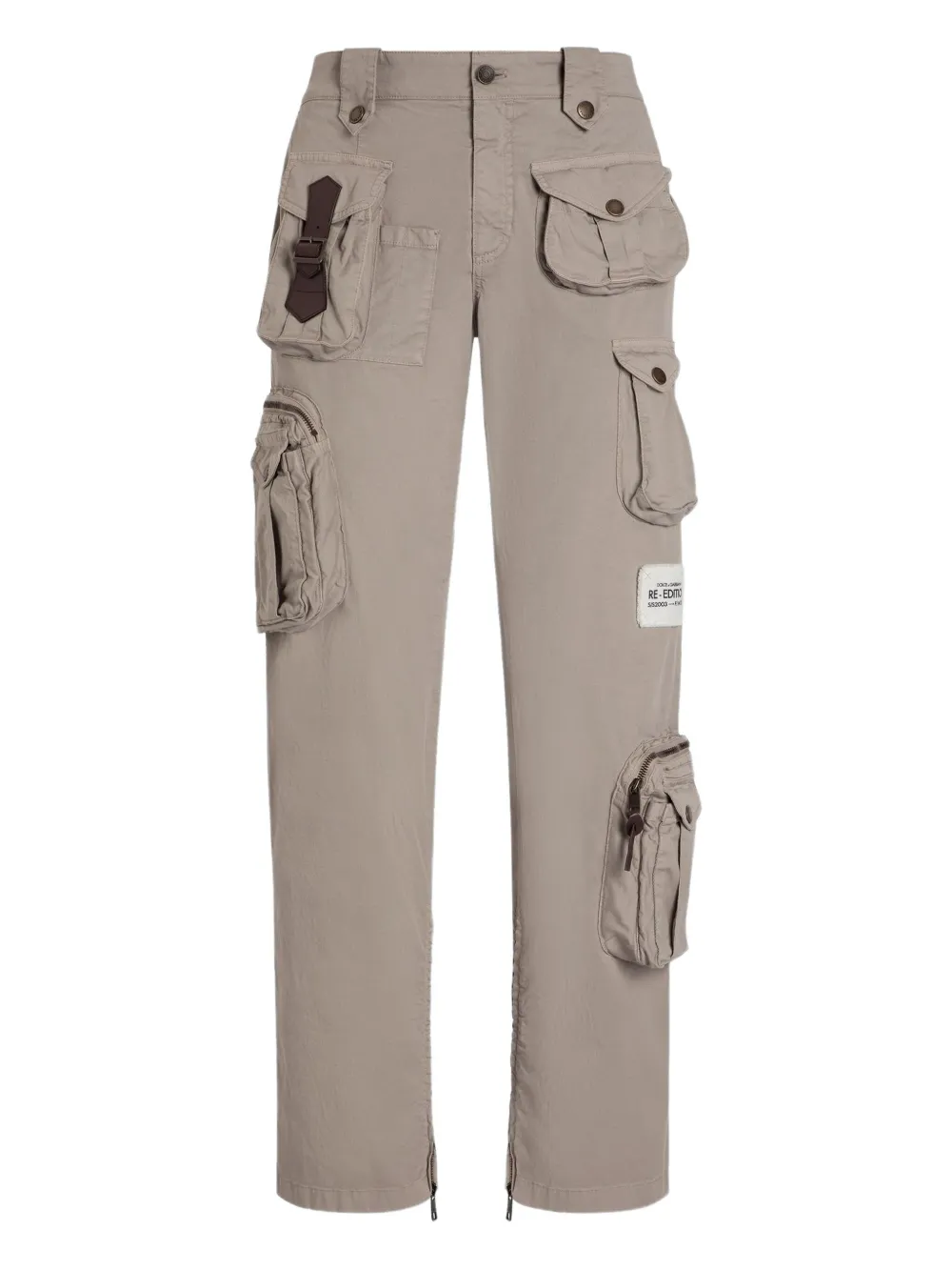cotton blend cargo trousers