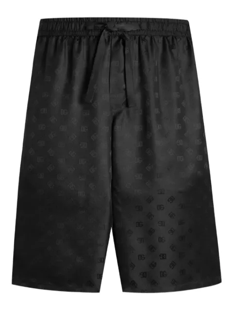 Dolce & Gabbana logo-jacquard silk shorts