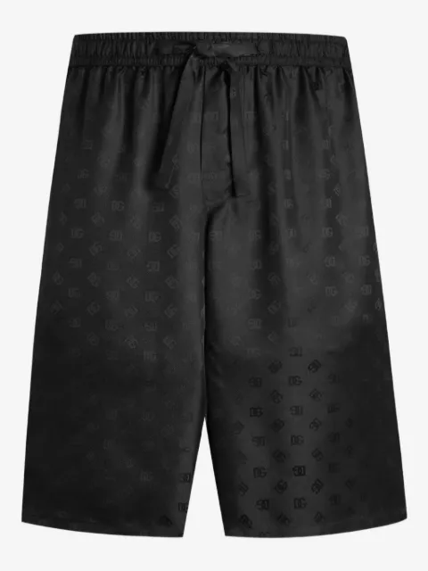 Dolce & Gabbana logo-jacquard silk shorts