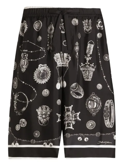 Dolce & Gabbana jewellery-print drawstring shorts