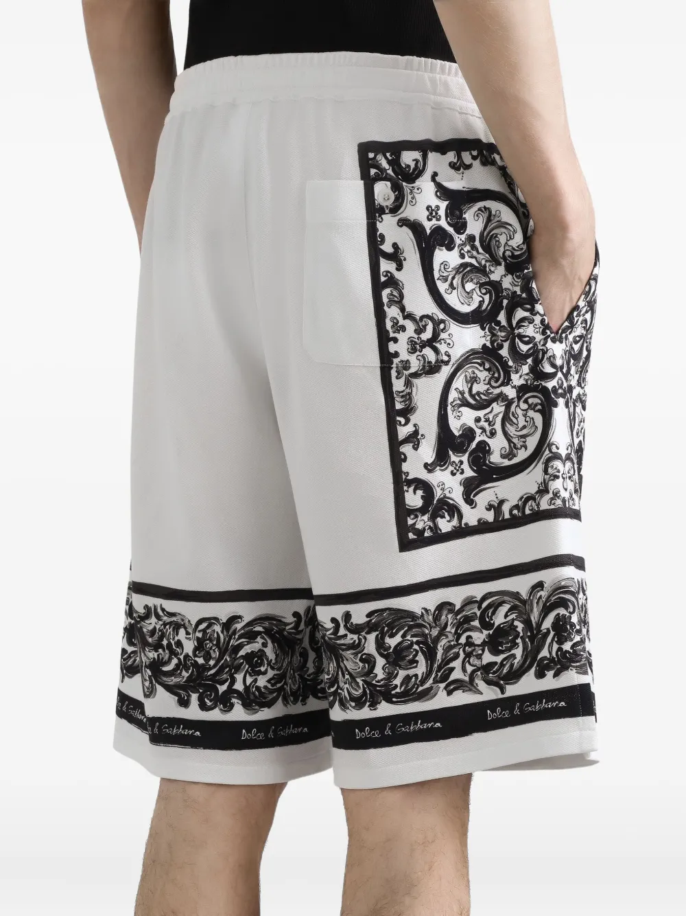 Dolce & Gabbana Katoenen shorts met logoprint Wit