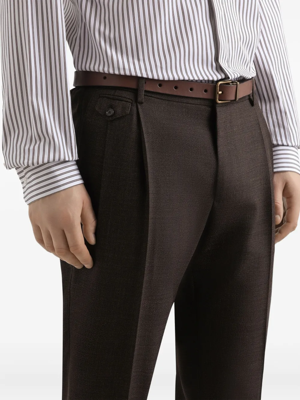 Dolce & Gabbana Broek met geplooid detail Bruin