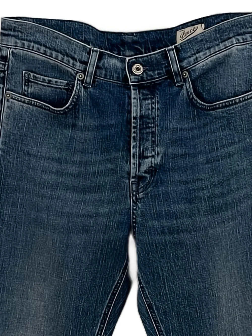 Pence Mancio jeans met knoop- en ritssluiting - Blauw