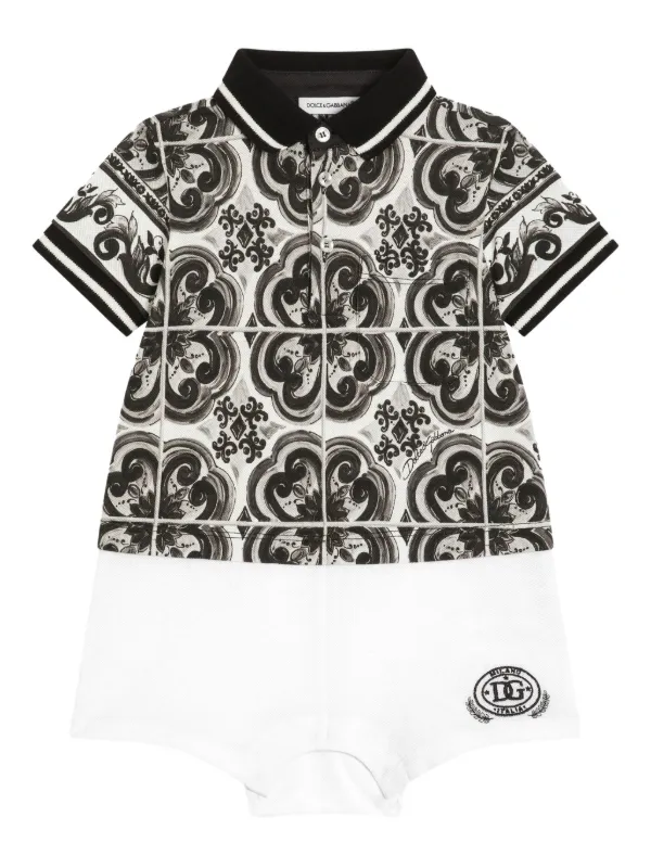 Dolce & Gabbana Kids プリント ロンパース | ホワイト | FARFETCH JP