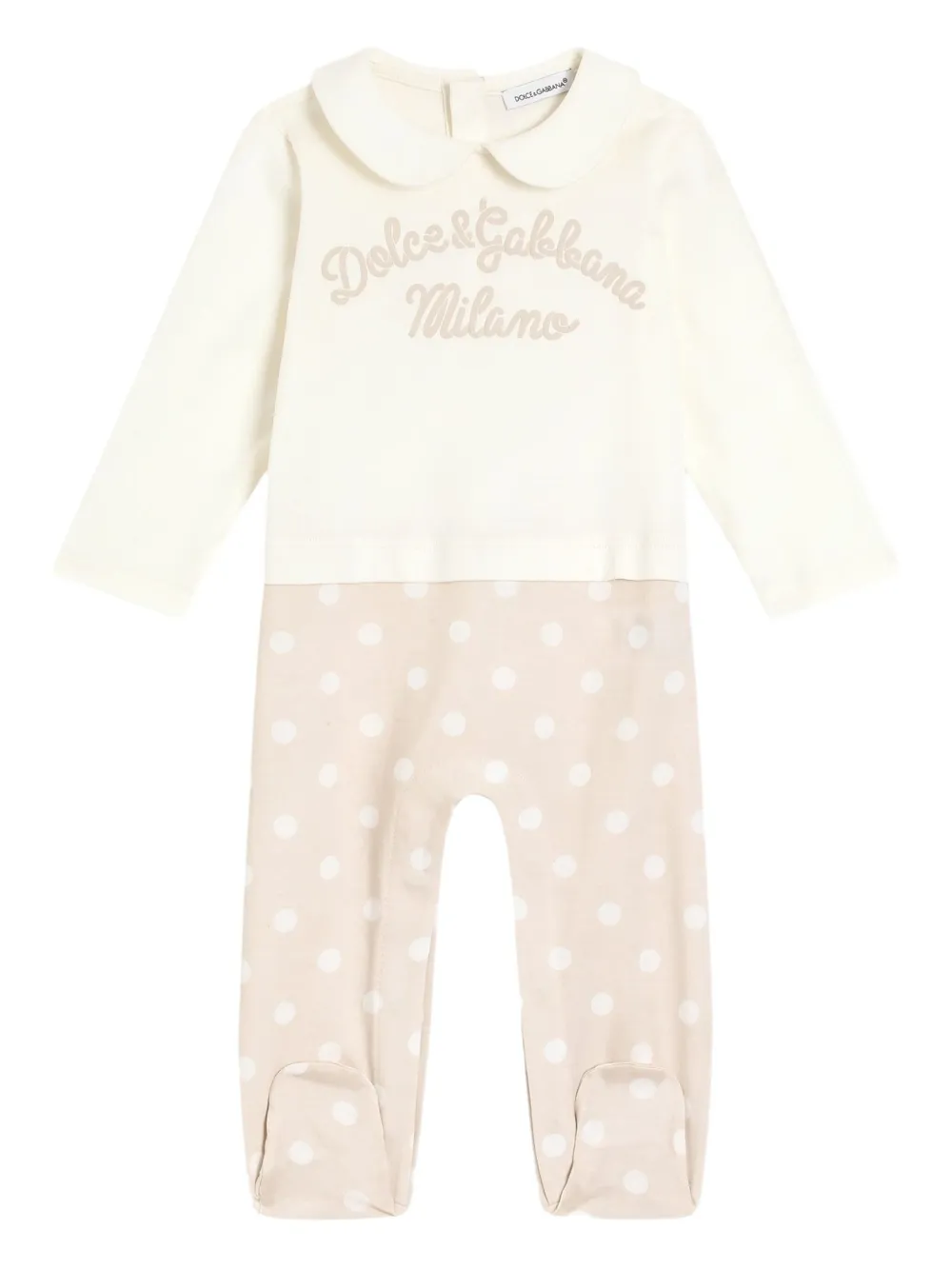 Dolce & Gabbana Kids Drie rompers met stippen Wit