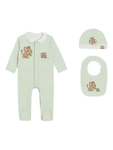 Dolce & Gabbana Kids leopard-motif babygrow (set of three)