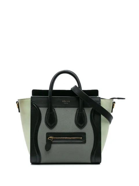 Céline Pre-Owned 2018 Nano Tricolor Leather Luggage Tote satchel