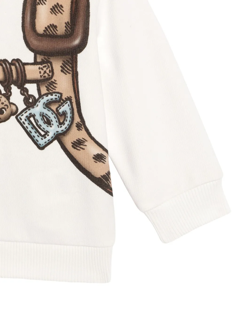 Dolce & Gabbana Kids Hoodie met rits en print Wit