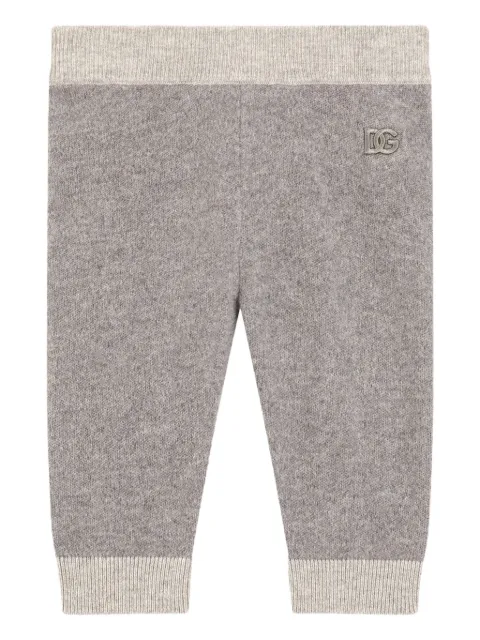 Dolce & Gabbana Kids pantalones de canalé en contraste