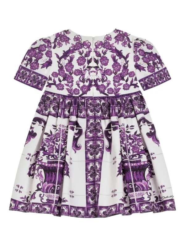 ワンピース DOLCE&GABBANA Majolica Kids Dress Dolce & Gabbana Kids Majolica-print Dress | White | FARFETCH CA