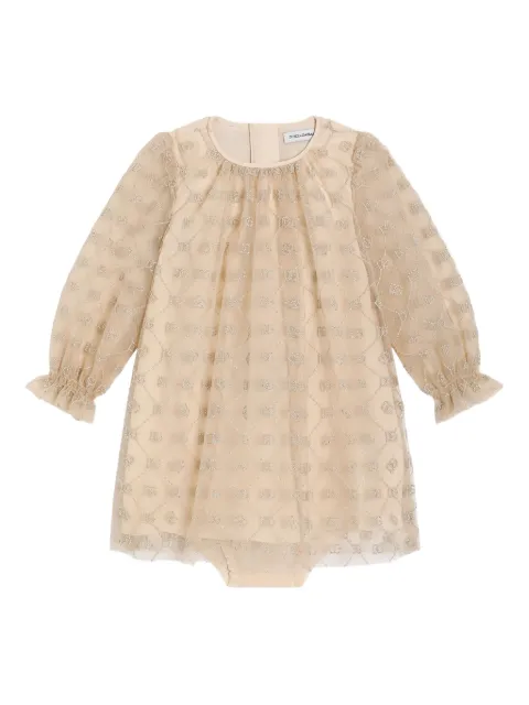 Dolce & Gabbana Kids فستان بأكمام طويلة