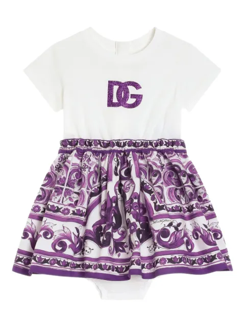 Dolce & Gabbana Kids فستان بطبعة 'ماجوليكا'