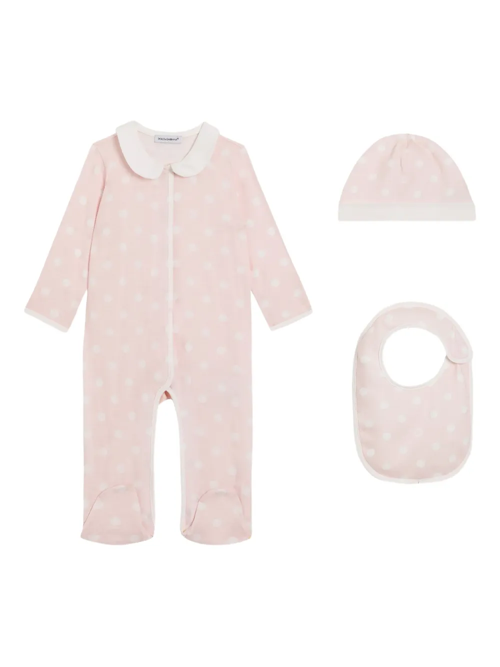 Dolce & Gabbana Kids Strampler-Set mit Polka Dots - Rosa
