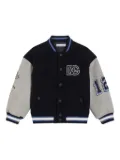 Dolce & Gabbana Kids logo-lettering bomber jacket - Blue