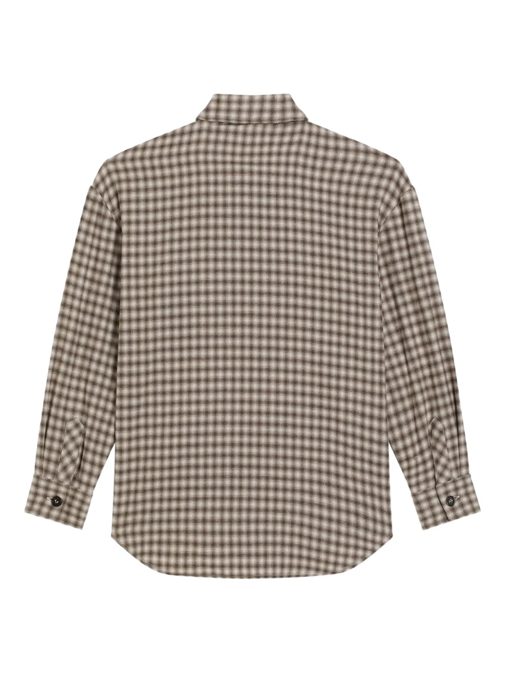 Dolce & Gabbana Kids Geruit shirt met logo Bruin