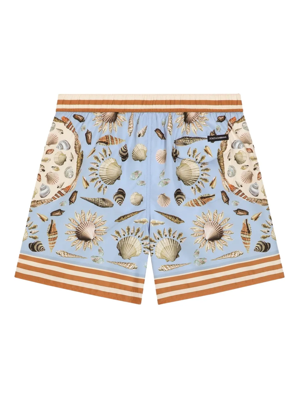 Dolce & Gabbana Kids Zwembroek met schelpenprint Blauw
