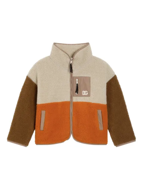 Dolce & Gabbana Kids colour-block fleece jacket